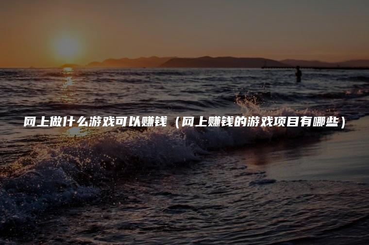 网上做什么游戏可以赚钱（网上赚钱的游戏项目有哪些）