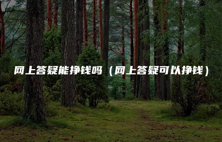 网上答疑能挣钱吗（网上答疑可以挣钱）