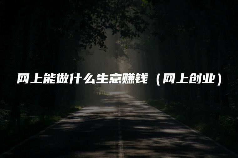 网上能做什么生意赚钱（网上创业）