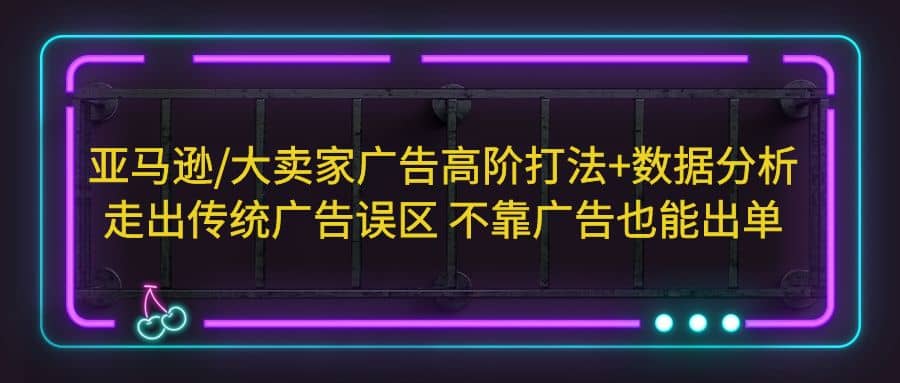 亚马逊大卖家广告高阶打法 数据分析，走出传统广告误区 不靠广告也能出单