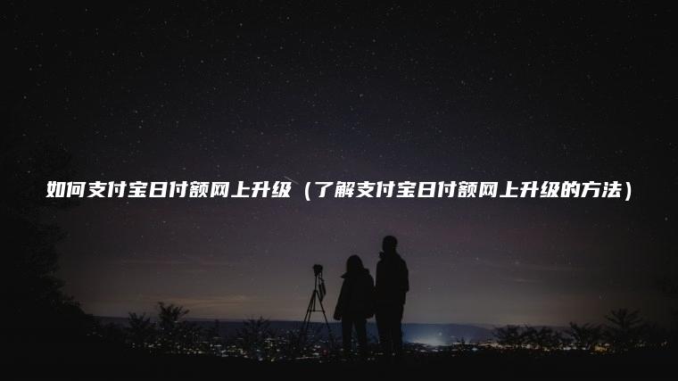 如何支付宝日付额网上升级（了解支付宝日付额网上升级的方法）