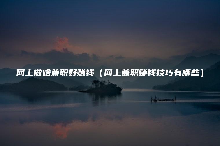 网上做啥兼职好赚钱（网上兼职赚钱技巧有哪些）