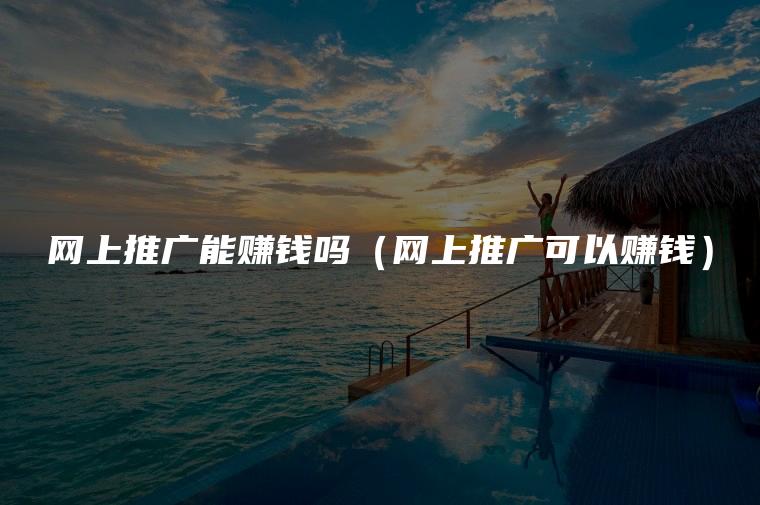 网上推广能赚钱吗（网上推广可以赚钱）
