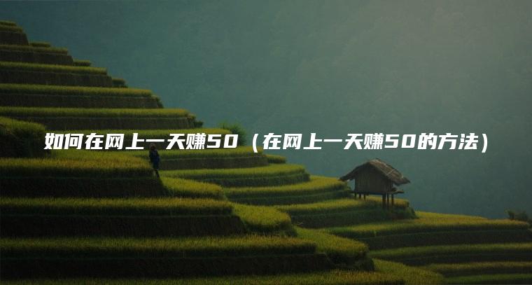 如何在网上一天赚50（在网上一天赚50的方法）