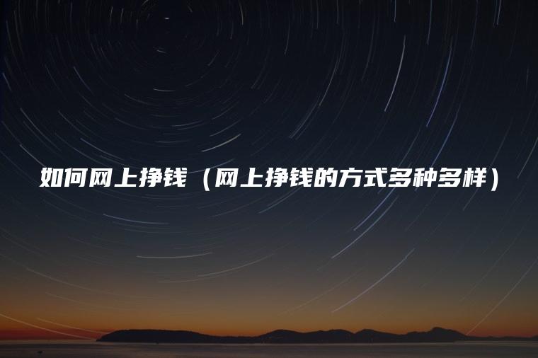 如何网上挣钱（网上挣钱的方式多种多样）