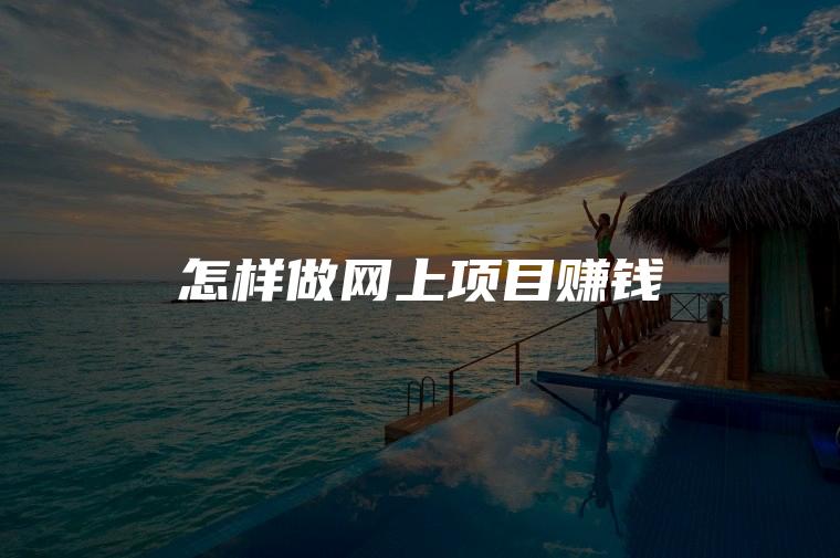 怎样做网上项目赚钱