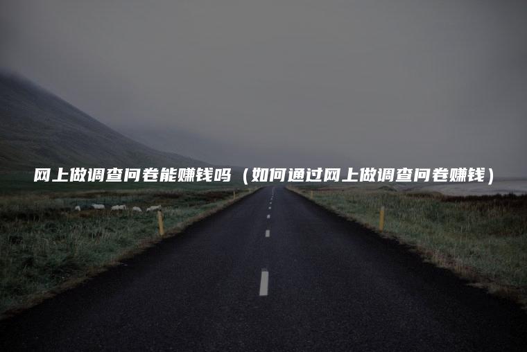 网上做调查问卷能赚钱吗（如何通过网上做调查问卷赚钱）