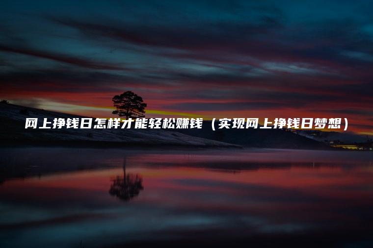 网上挣钱日怎样才能轻松赚钱（实现网上挣钱日梦想）