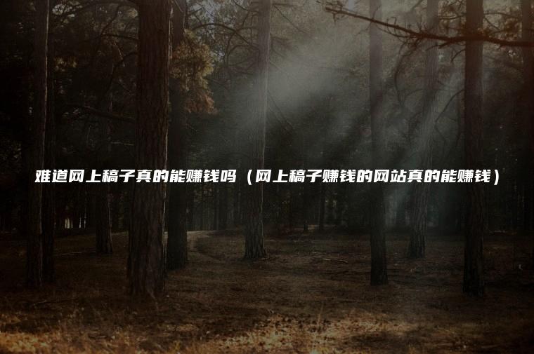 难道网上稿子真的能赚钱吗（网上稿子赚钱的网站真的能赚钱）