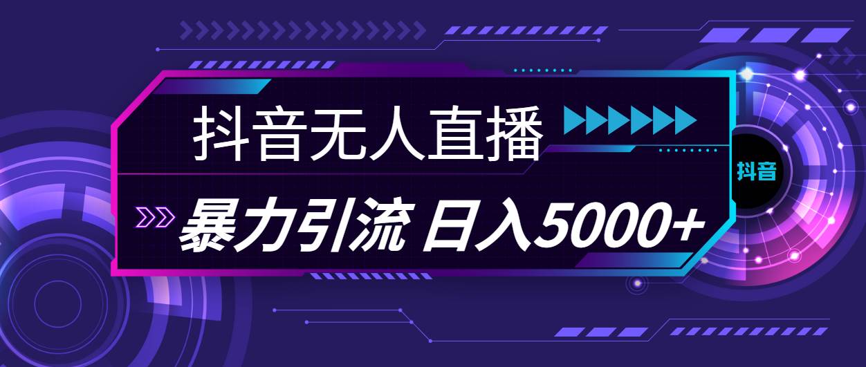 （11709期）抖音无人直播，暴莉引流，日入5000+