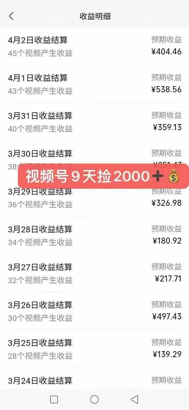 （14425期）全新托管躺赚项目，微信视频号公众号托管代运营，每天五分钟，收益大几百