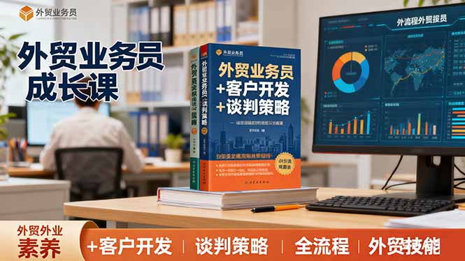 外贸业务员成长课：职业素养+客户开发+谈判策略、掌握全流程外贸技能