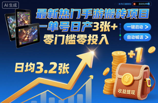 2025热门手游搬砖项目实操指南：自动化策略实现被动收入