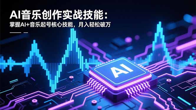 AI音乐创作实战攻略：AI+音乐起号核心方法，变现实操案例
