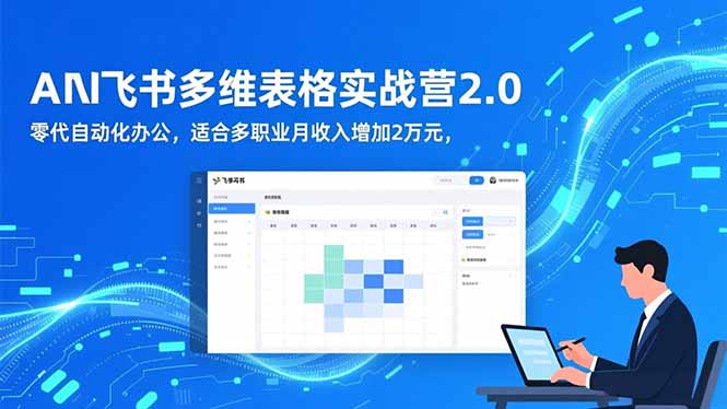 AI+飞书多维表格实战营2.0：零代码自动化办公，多职业月收入提升实操指南