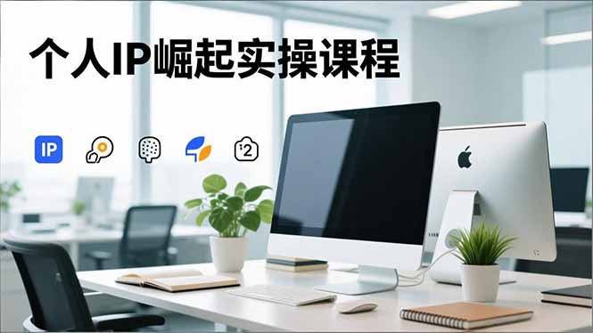 个人IP崛起实操课程：IP思维塑造+赛道精准调研+账号变现搭建+内容创作