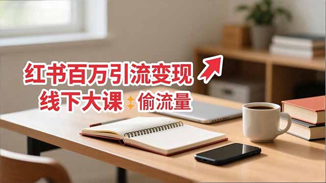 小红书百万引流变现实战：11月线下大课分享从0到百万路径，手把手教引流策略与变现方法