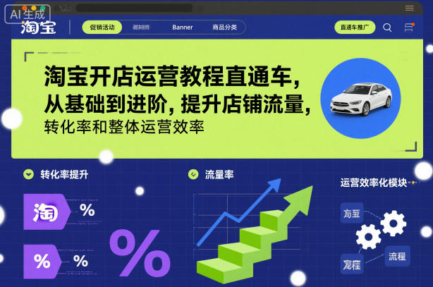 淘宝开店运营实操攻略：从基础到进阶，提升流量转化率与整体效率（11月更新）
