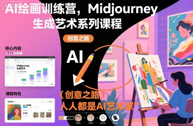 《AI绘画变现实战课：Midjourney创作到副业新路径》