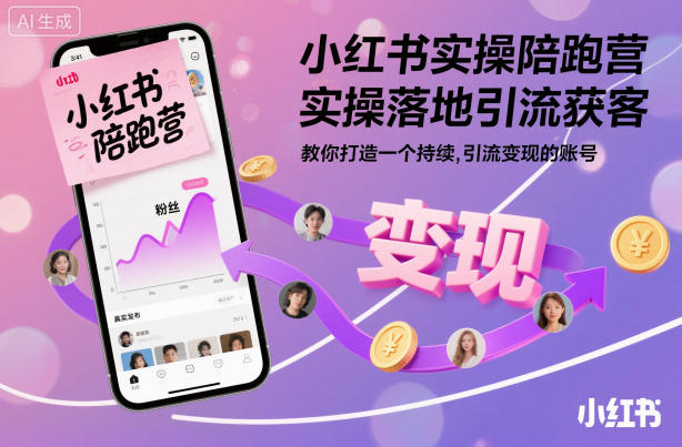 小红书引流变现实操课程：打造持续获客账号指南