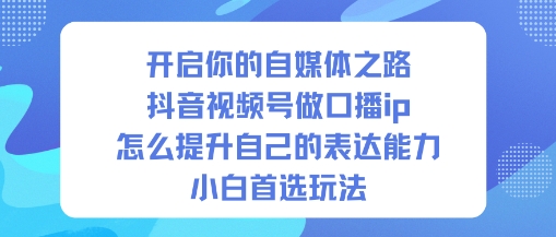 抖音视频号口播IP打造：提升表达能力的实战方法，新手入门指南