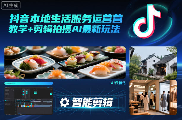 2025抖音本地生活服务实操指南与AI剪辑拍摄变现方法