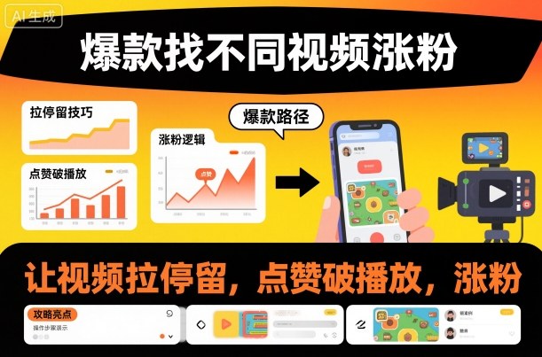找不同视频涨粉实战：提升停留、点赞与播放的实操指南