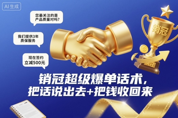 销冠销售话术实战指南：从沟通到变现的完整策略