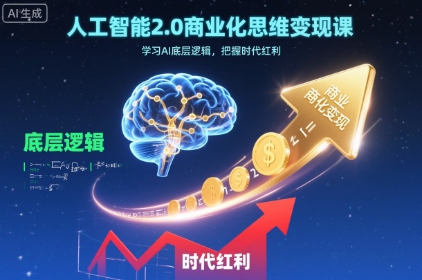 人工智能2.0商业化变现实战课：学习AI底层逻辑，把握时代机遇