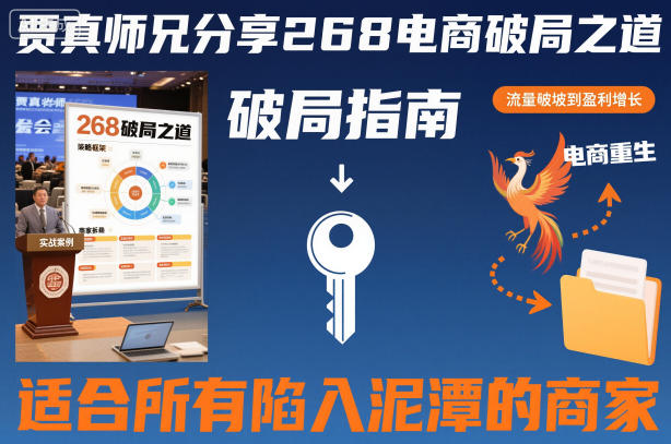 贾真师兄268电商破局实战指南-助力困境商家变现策略