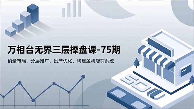 万相台无界三层操盘课-75期：销量布局、分层推广、投产优化实战攻略，构建被动收入店铺系统