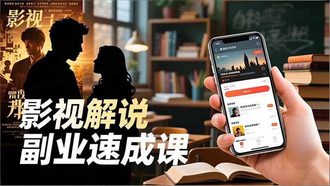 Tk影视解说副业实战课程：软件安装、全流程操作、爆款策略，新手变现攻略