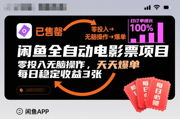 2025闲鱼电影票项目实操指南：低成本入门与稳定收益策略