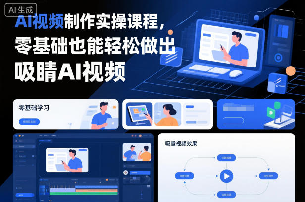 AI视频变现实操课程：零基础快速制作吸睛视频的完整指南