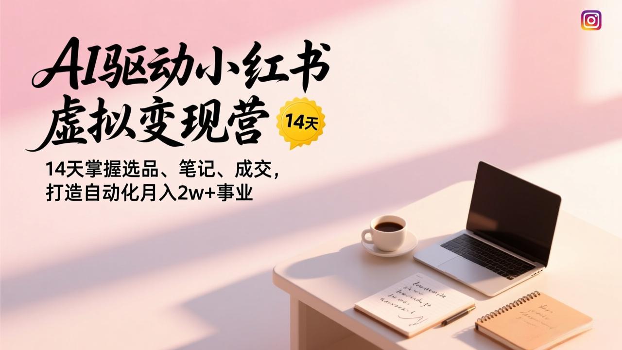 AI驱动小红书变现实战指南：14天掌握选品、笔记与成交，打造自动化被动收入- 高羽网创