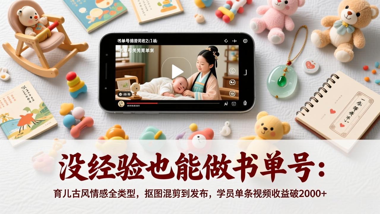 没经验也能做书单号：全类型项目从抠图混剪到发布，学员变现实战案例-网赚利基市场