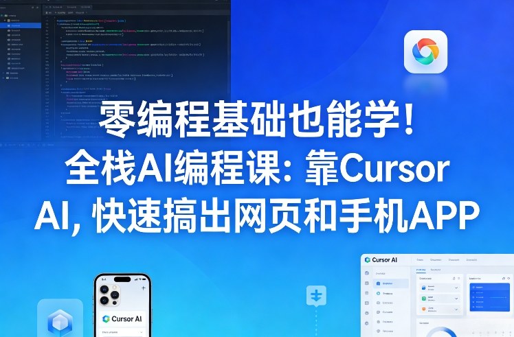 零编程基础也能学！AI编程实战：用Cursor AI快速开发网页与APP变现指南-网赚利基市场