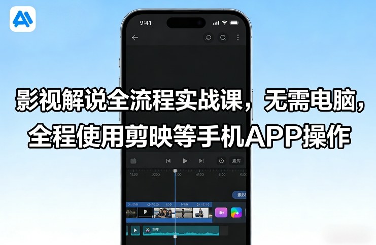 2025影视解说变现全流程实战课：手机APP操作指南-网赚利基市场