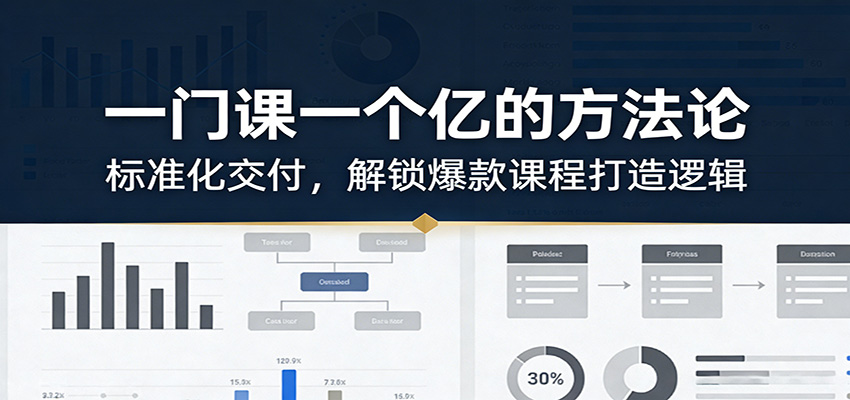 2025一门课变现指南:标准化交付,解锁爆款课程打造逻辑 2025一门课变现指南:标准化交付,解锁爆款课程打造逻辑