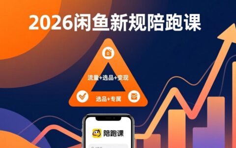 2026闲鱼项目实战教程更新发布：掌握新规与选品流量策略，从零构建稳定变现体系
