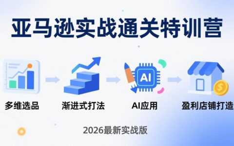 亚马逊店铺变现实测：多维选品策略+AI应用指南，0基础盈利完整路径
